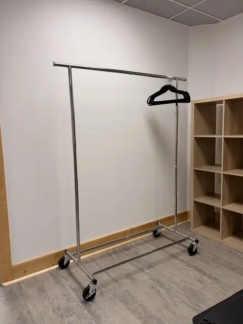 Three coat racks at The Harlow Exchange